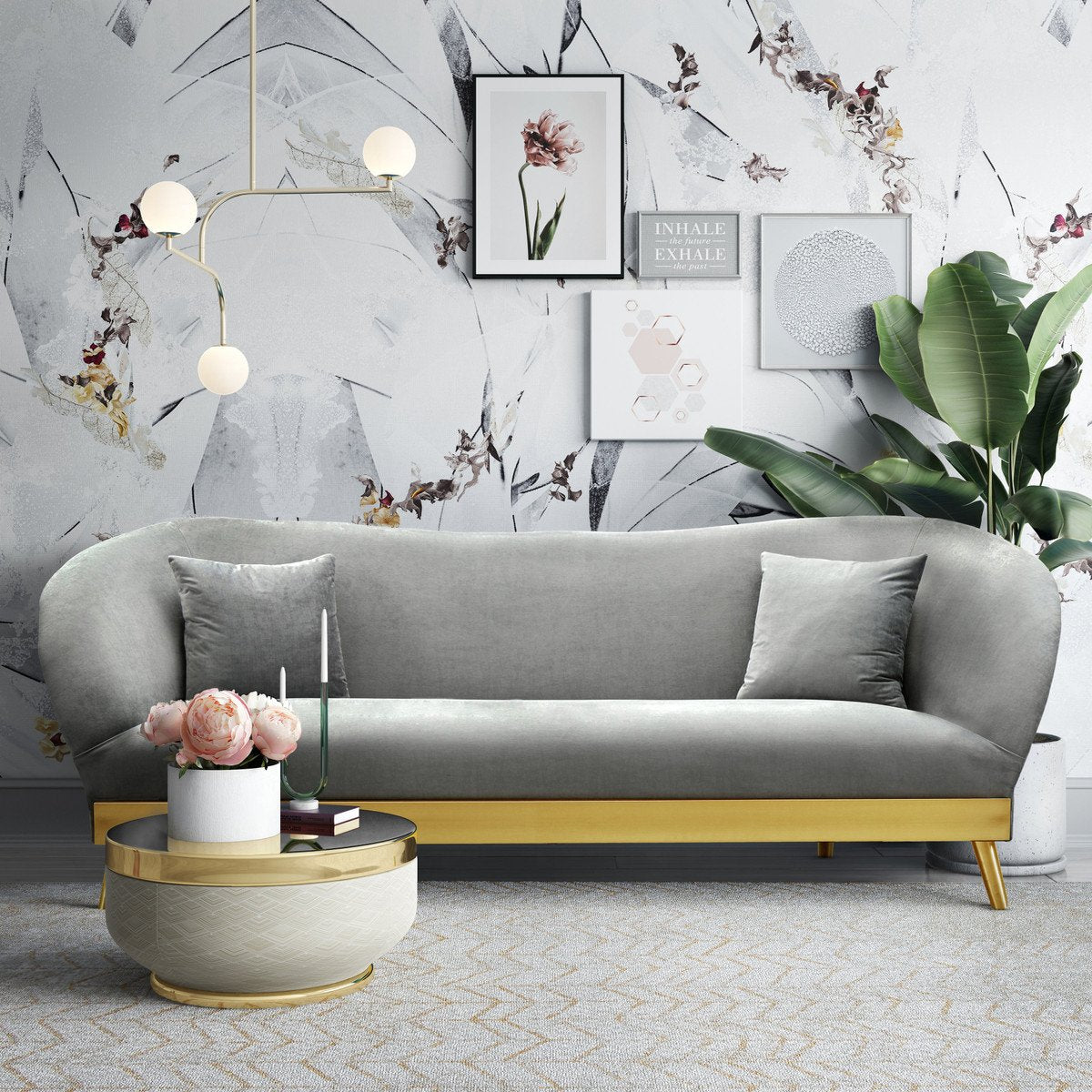 Chloe Velvet Sofa