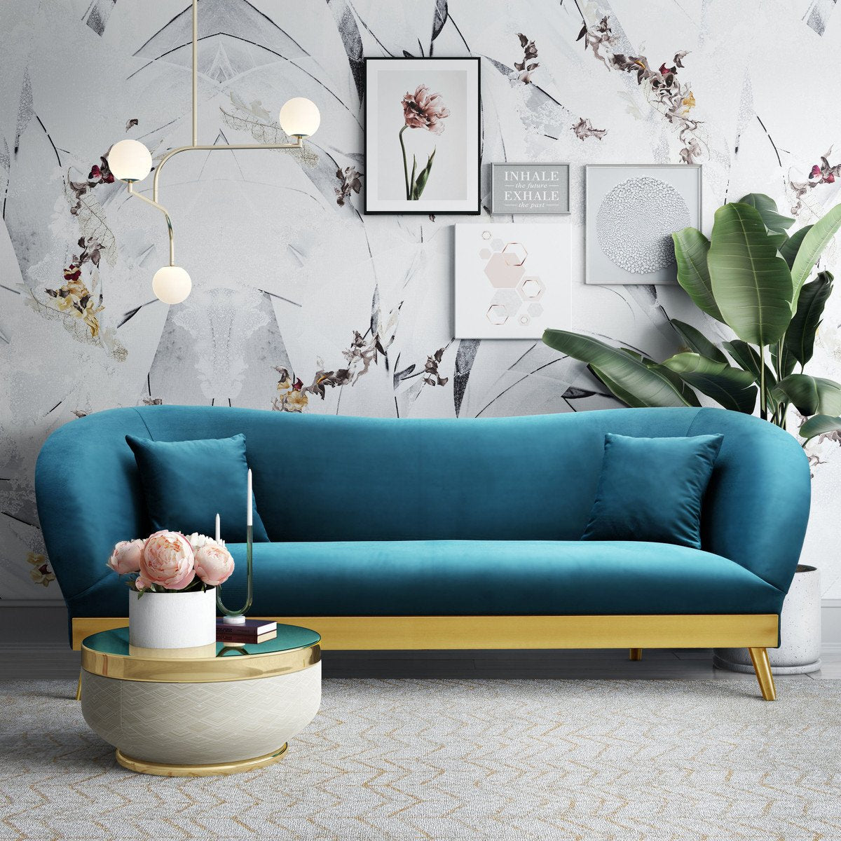 Chloe Velvet Sofa