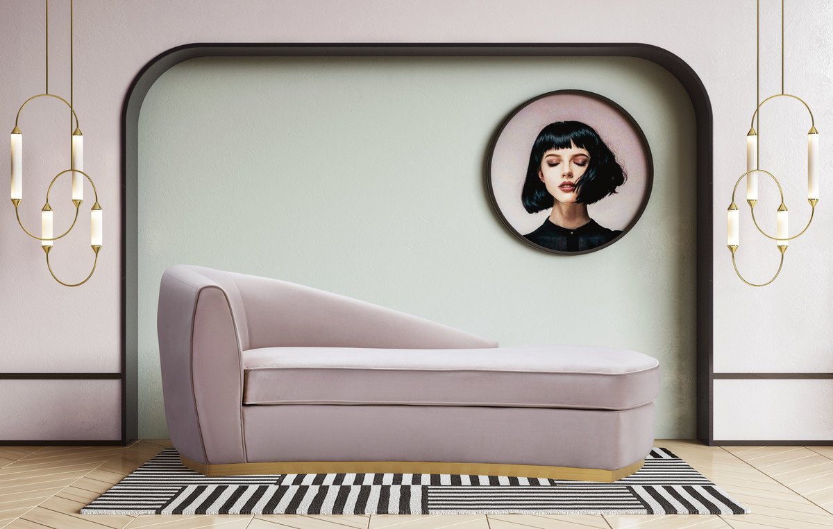 Iren Velvet Chaise Lounge
