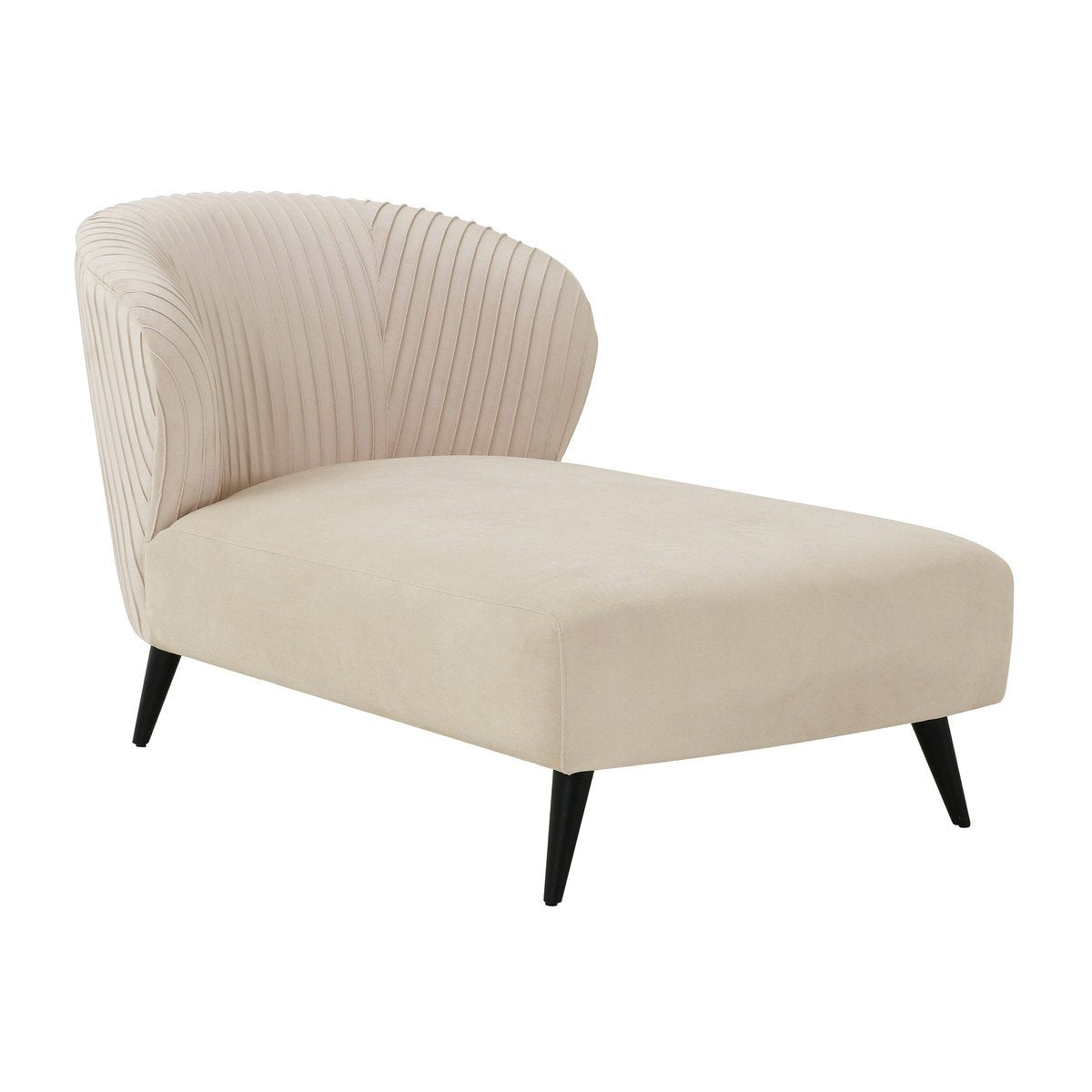 Maliah Pleated Velvet Settee