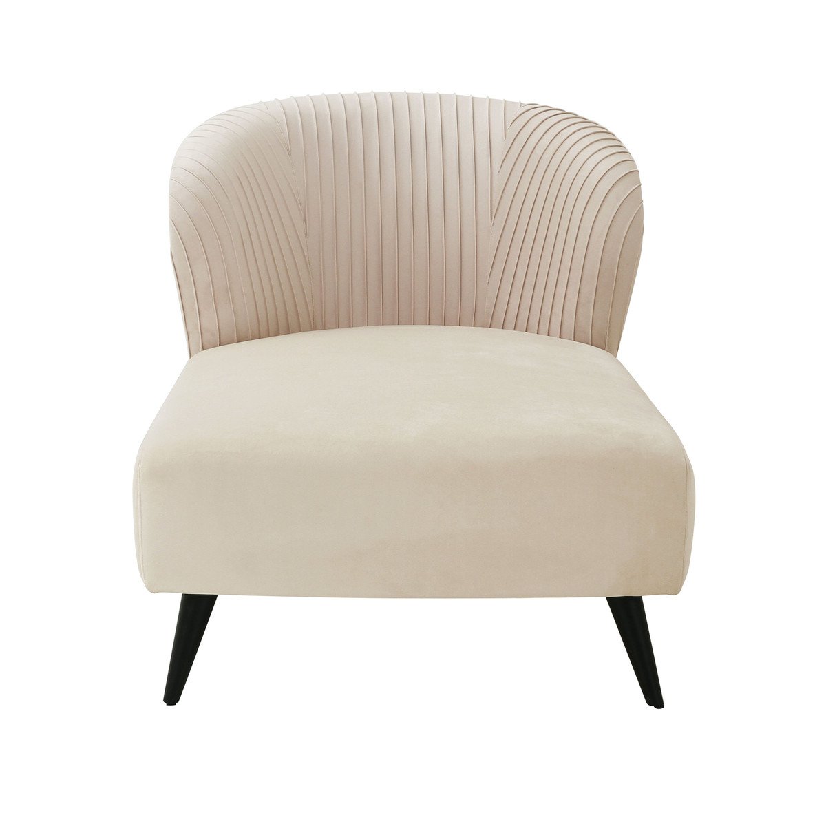 Maliah Pleated Velvet Settee