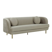 Load image into Gallery viewer, Sariah Alabaster Velvet Sofa