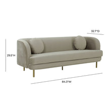 Load image into Gallery viewer, Sariah Alabaster Velvet Sofa