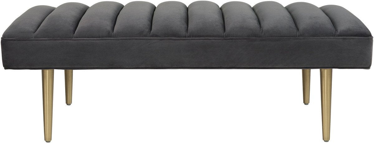 Jax Grey Velvet Bench
