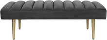 Load image into Gallery viewer, Jax Grey Velvet Bench