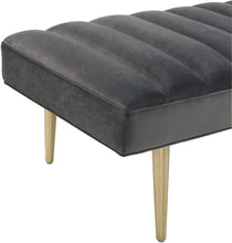 Load image into Gallery viewer, Jax Grey Velvet Bench