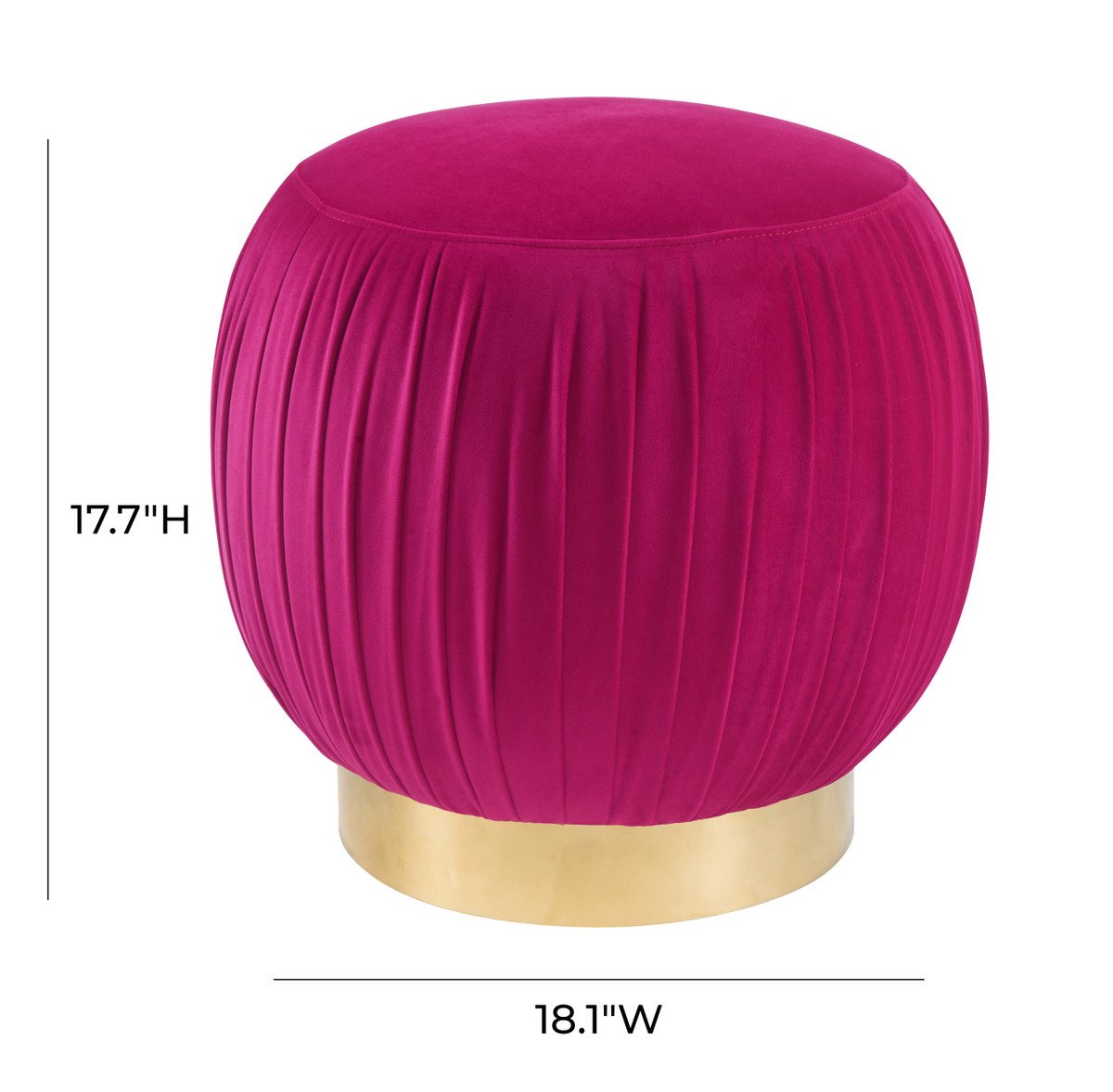 Tulip Velvet Ottoman