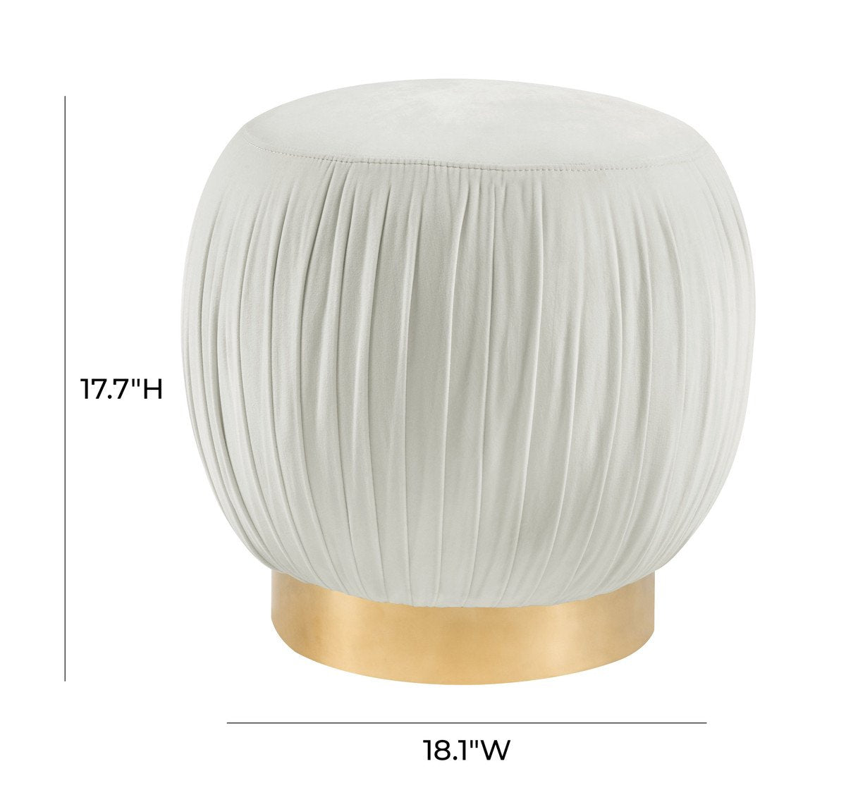 Tulip Velvet Ottoman