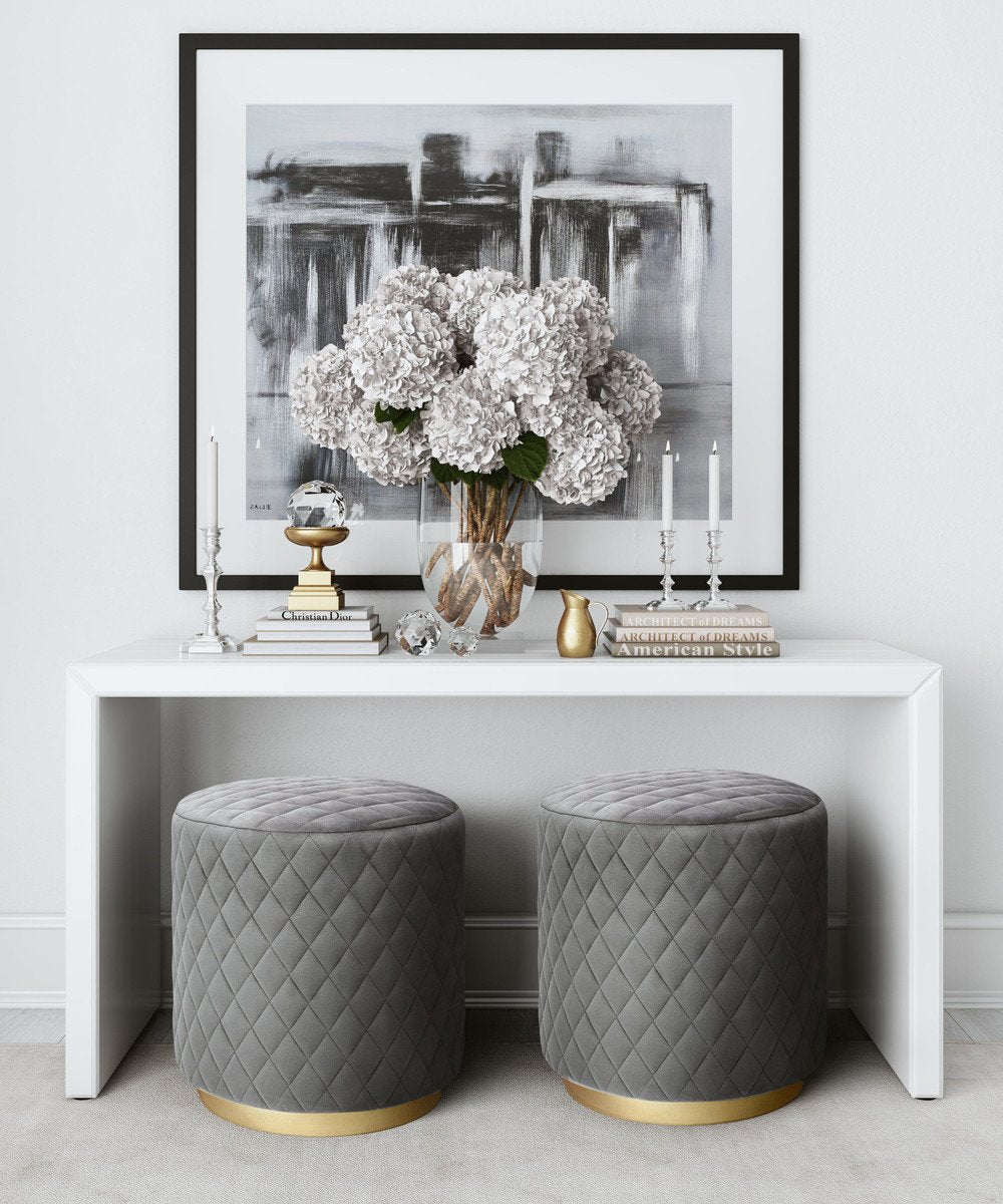 Abir Velvet Ottoman