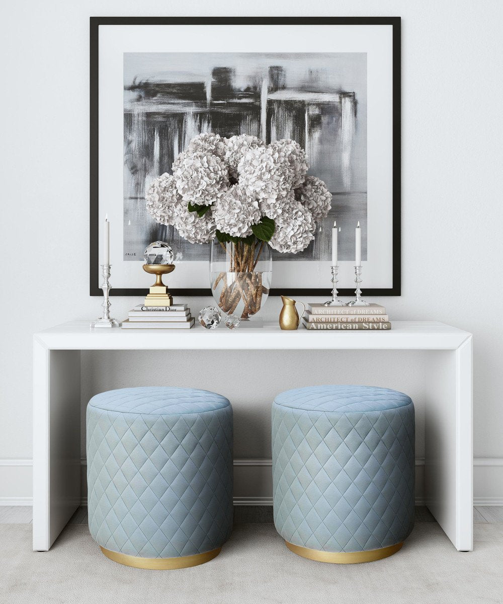 Abir Velvet Ottoman