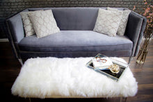 Load image into Gallery viewer, Luxe Sheepskin Lucite Bench