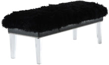 Load image into Gallery viewer, Luxe Sheepskin Lucite Bench