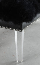 Load image into Gallery viewer, Luxe Sheepskin Lucite Bench