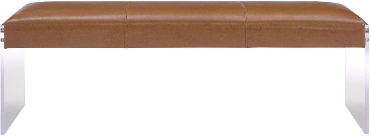 Envy Leather-Acrylic/Velvet Bench