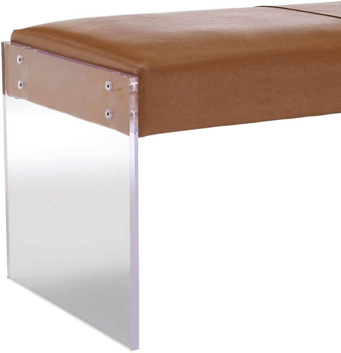Envy Leather-Acrylic/Velvet Bench