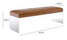 Load image into Gallery viewer, Envy Leather-Acrylic/Velvet Bench
