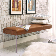 Load image into Gallery viewer, Envy Leather-Acrylic/Velvet Bench