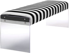 Load image into Gallery viewer, Envy Leather-Acrylic/Velvet Bench