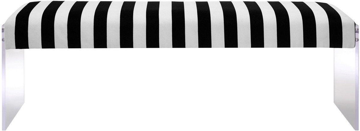 Envy Leather-Acrylic/Velvet Bench