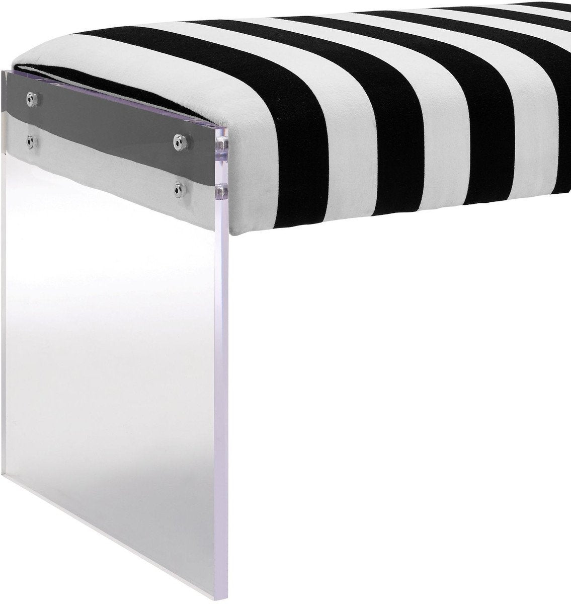 Envy Leather-Acrylic/Velvet Bench