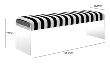 Load image into Gallery viewer, Envy Leather-Acrylic/Velvet Bench
