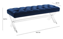 Load image into Gallery viewer, Claira Lucite Bench