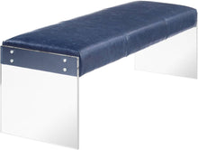 Load image into Gallery viewer, Envy Leather-Acrylic/Velvet Bench