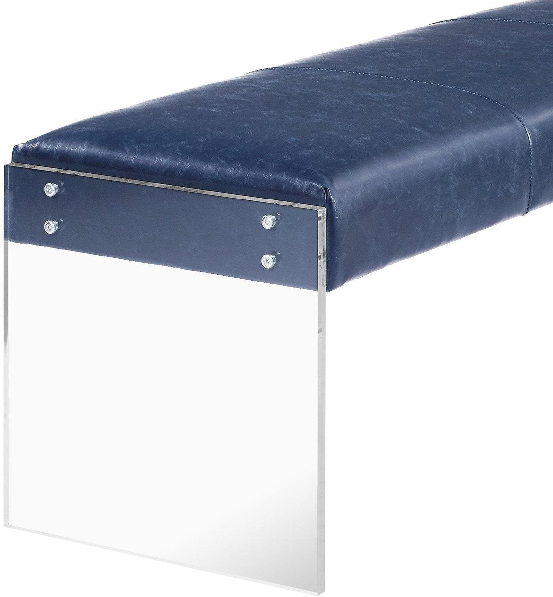 Envy Leather-Acrylic/Velvet Bench