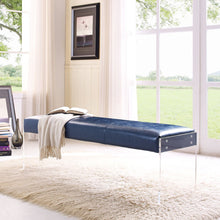 Load image into Gallery viewer, Envy Leather-Acrylic/Velvet Bench