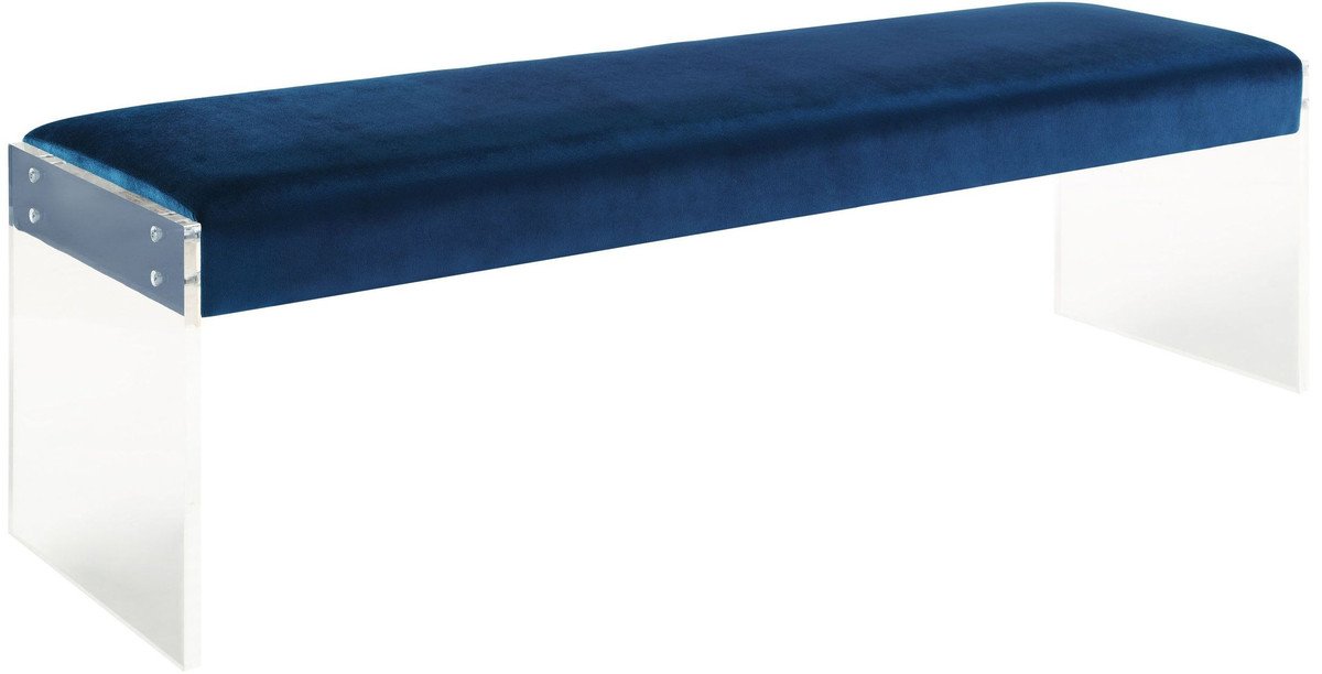 Envy Leather-Acrylic/Velvet Bench