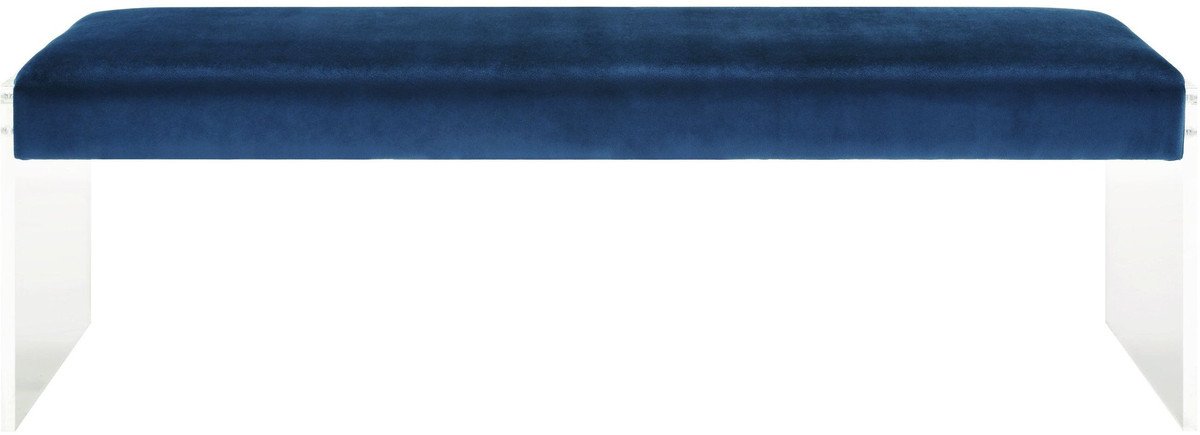 Envy Leather-Acrylic/Velvet Bench