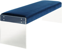 Load image into Gallery viewer, Envy Leather-Acrylic/Velvet Bench