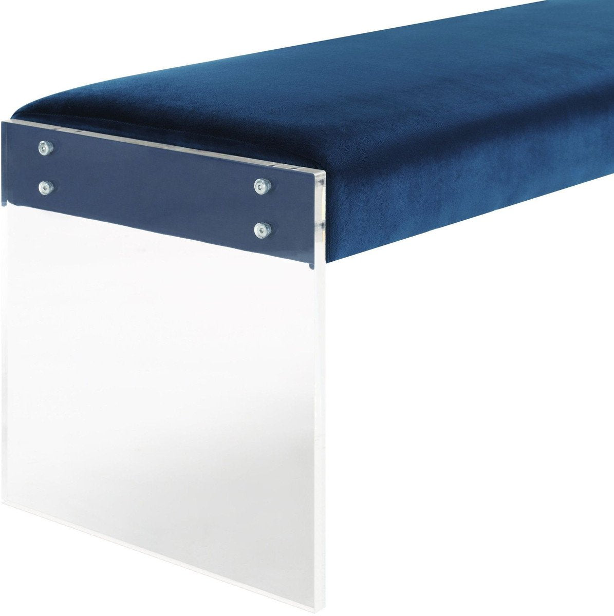 Envy Leather-Acrylic/Velvet Bench