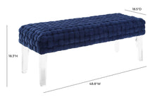 Load image into Gallery viewer, Sal Woven Velvet Bench