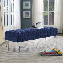 Load image into Gallery viewer, Sal Woven Velvet Bench