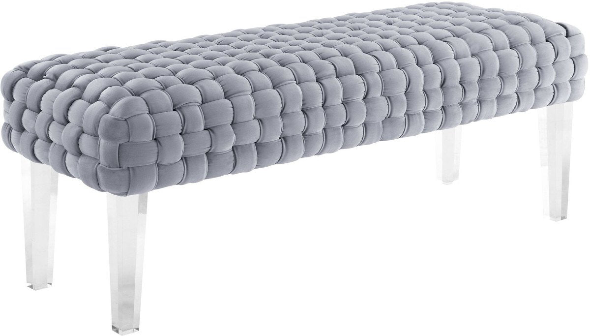 Sal Woven Velvet Bench
