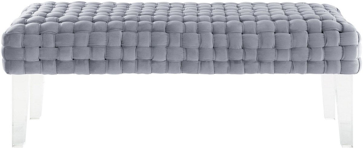 Sal Woven Velvet Bench
