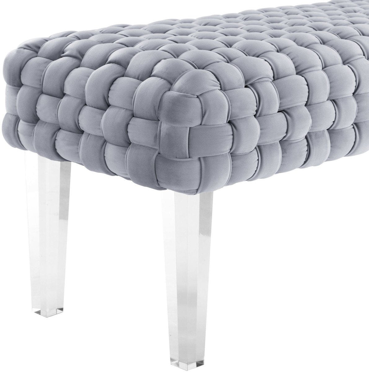 Sal Woven Velvet Bench