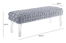Load image into Gallery viewer, Sal Woven Velvet Bench