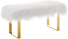 Load image into Gallery viewer, Sherpa Sheepskin Bench