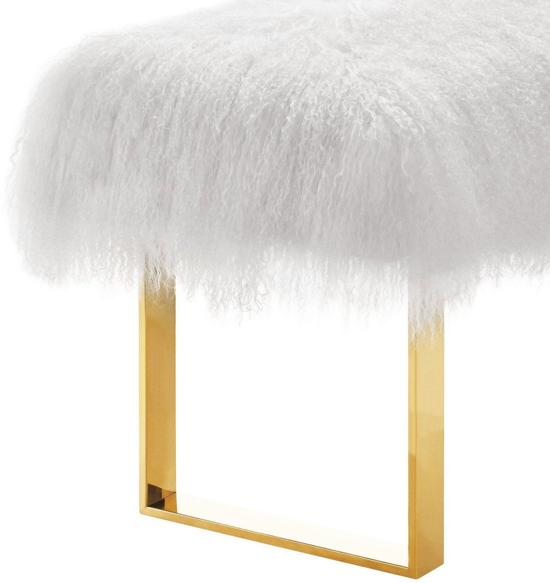 Sherpa Sheepskin Bench