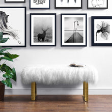 Load image into Gallery viewer, Sherpa Sheepskin Bench