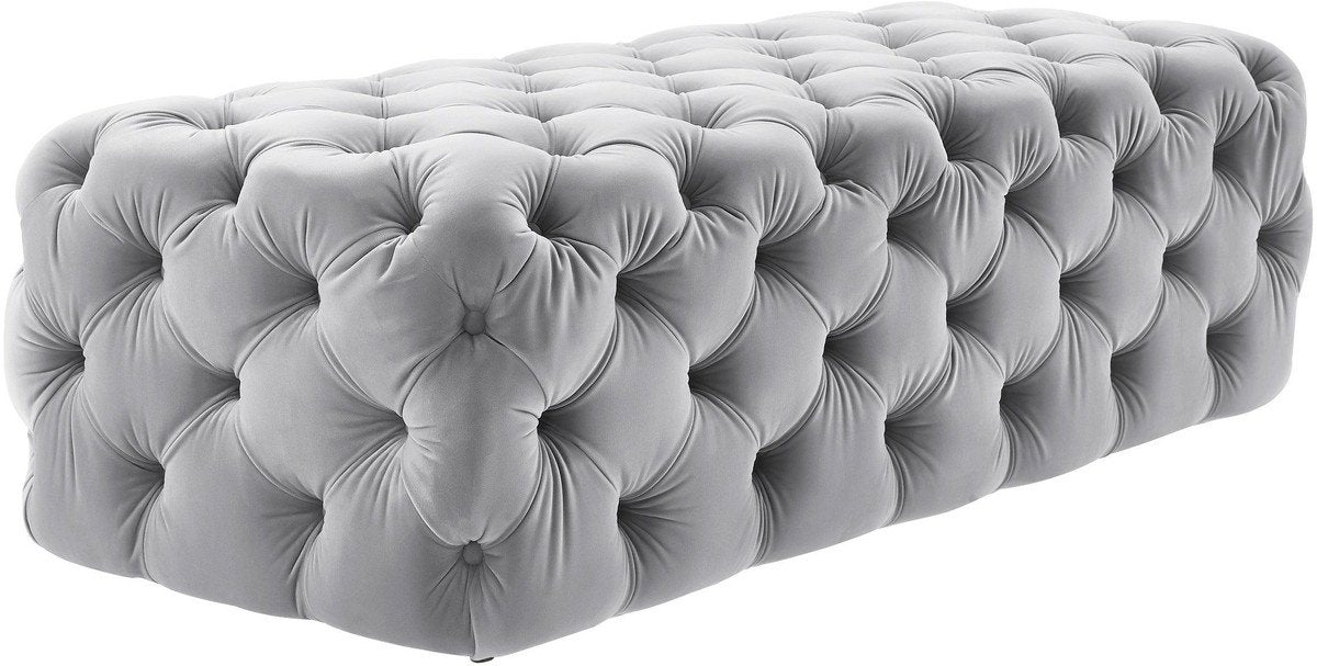 Kaylee Jumbo Velvet Ottoman