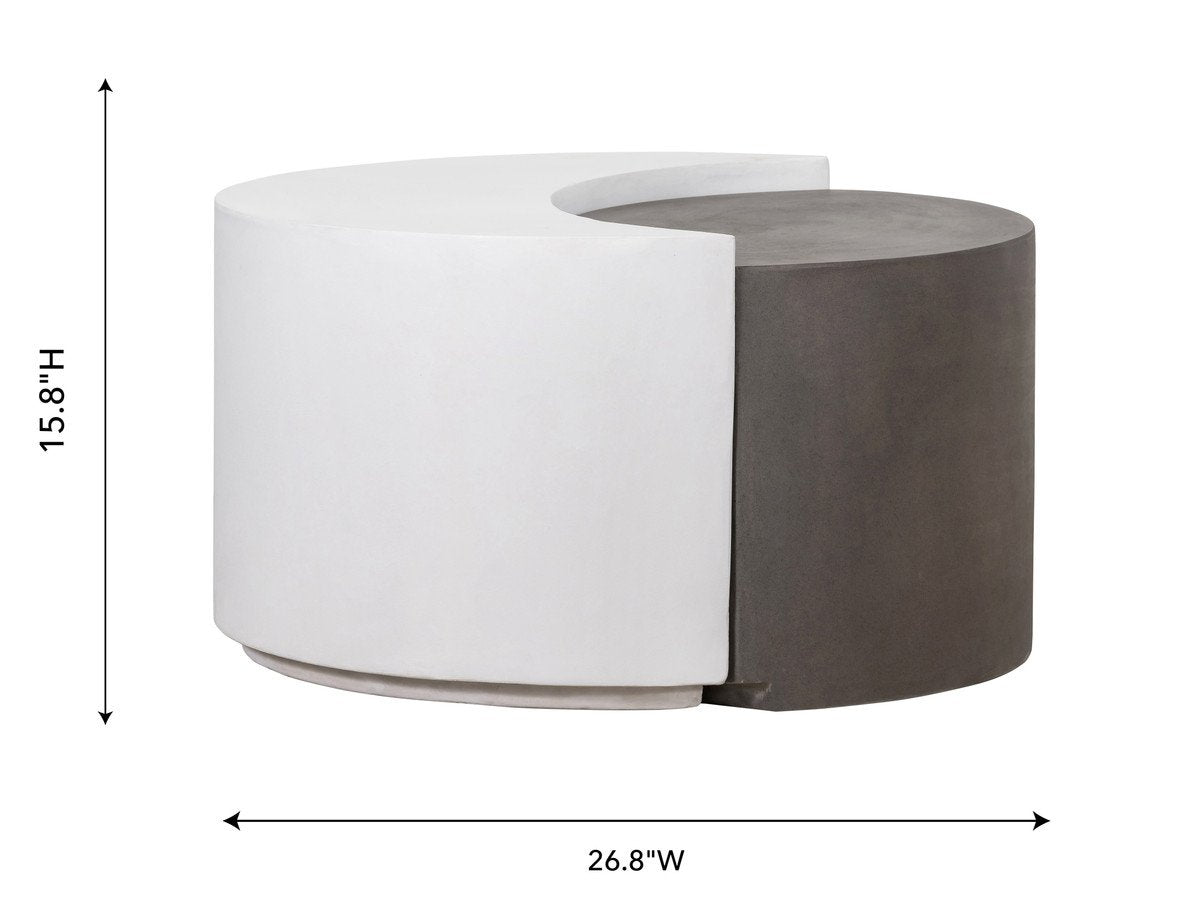 Divide Grey and White Concrete Cocktail Table