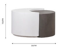 Load image into Gallery viewer, Divide Grey and White Concrete Cocktail Table