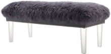 Load image into Gallery viewer, Luxe Sheepskin Lucite Bench