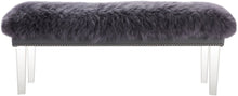 Load image into Gallery viewer, Luxe Sheepskin Lucite Bench