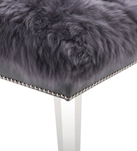 Load image into Gallery viewer, Luxe Sheepskin Lucite Bench