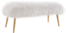 Load image into Gallery viewer, Churra White Sheepskin Bench