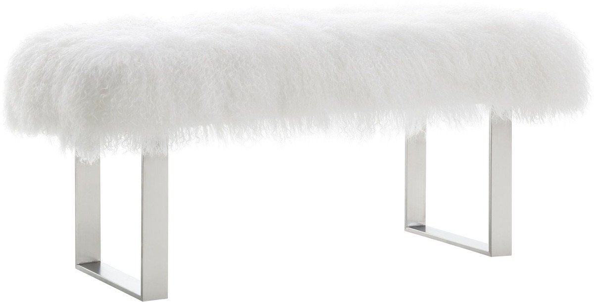 Sherpa Sheepskin Bench